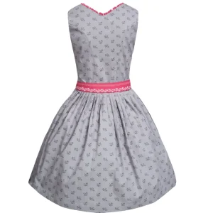 Almsach Midi Dirndl In Grau 17