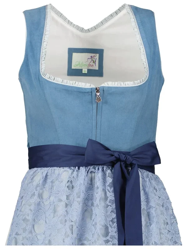 Alpenfee Dirndl “Feli” In Blau/ Hellblau 4