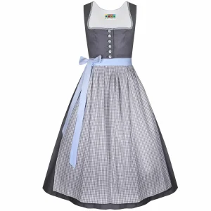 Berwin Und Wolff Midi Dirndl In Anthrazit 11