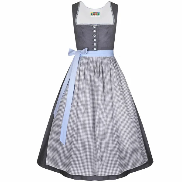 Berwin Und Wolff Midi Dirndl In Anthrazit 3