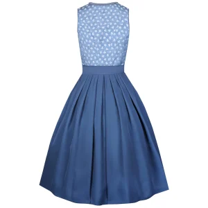 Country Line Midi Dirndl In Blau 16