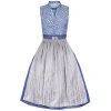 Country Line Midi Dirndl In Blau 25