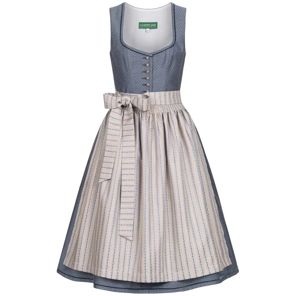 Country Line Midi Dirndl In Blau 1