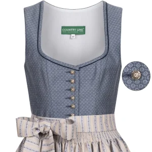 Country Line Midi Dirndl In Blau 12