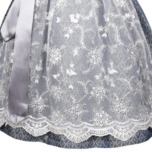 Country Line Midi Dirndl In Blau 5