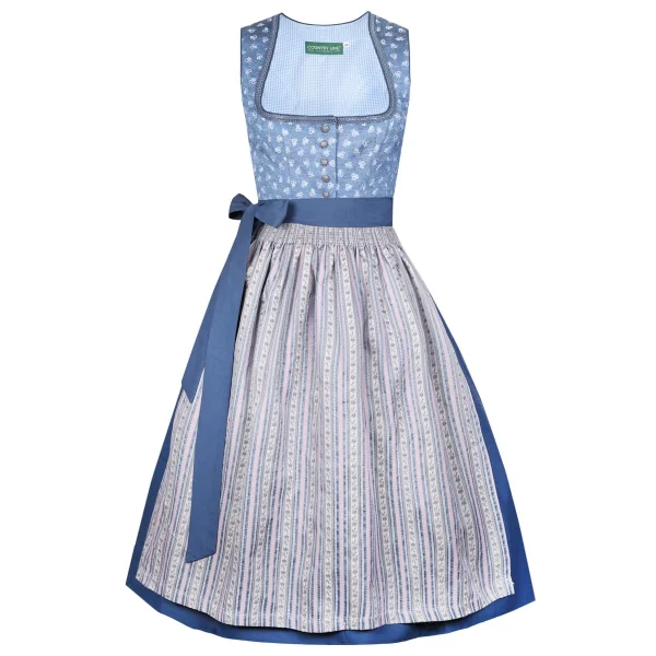 Country Line Midi Dirndl In Blau 1