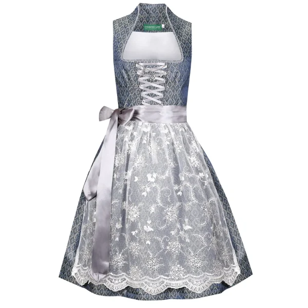 Country Line Midi Dirndl In Blau 1