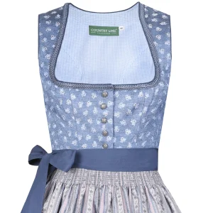 Country Line Midi Dirndl In Blau 10