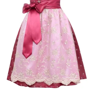 Country Line Midi Dirndl In Bordeaux 15