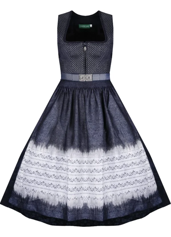 Country Line Midi Dirndl In Dunkelblau 1