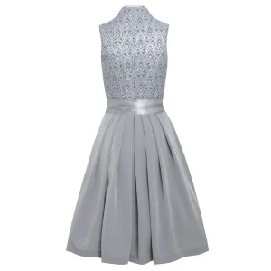 Country Line Midi Dirndl In Grau 16