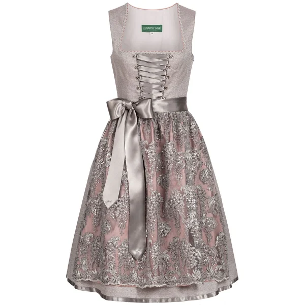 Country Line Midi Dirndl In Grau 1