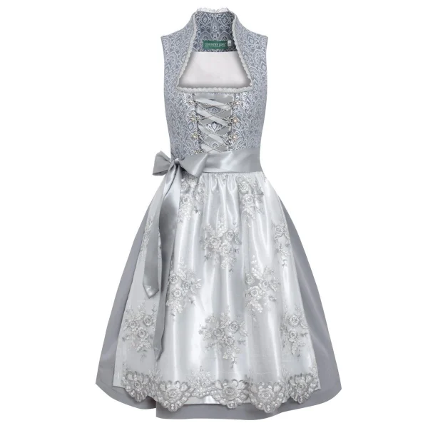 Country Line Midi Dirndl In Grau 1