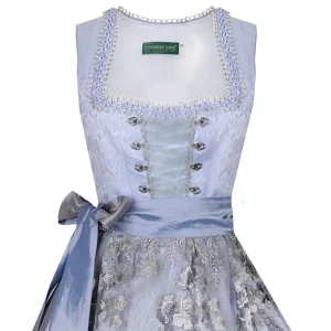 Country Line Midi Dirndl In Hellblau 12