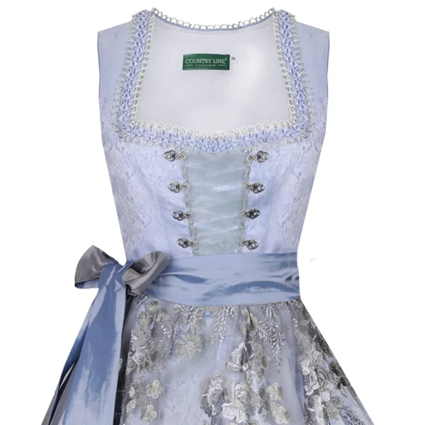 Country Line Midi Dirndl In Hellblau 4