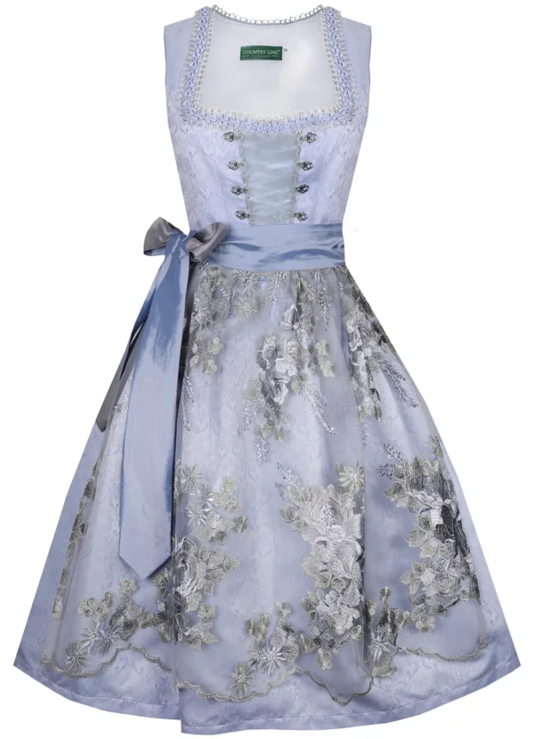 Country Line Midi Dirndl In Hellblau 1