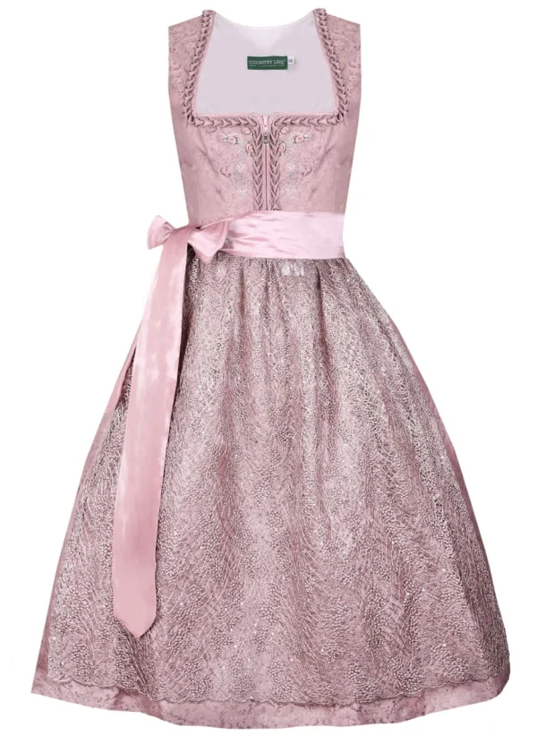 Country Line Midi Dirndl In Mauve 1