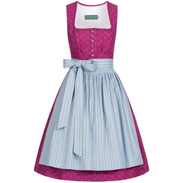 Country Line Midi Dirndl In Pink 3