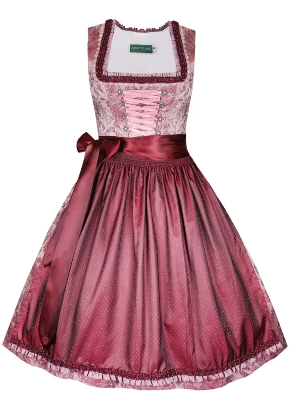 Country Line Midi Dirndl In Rosa 1