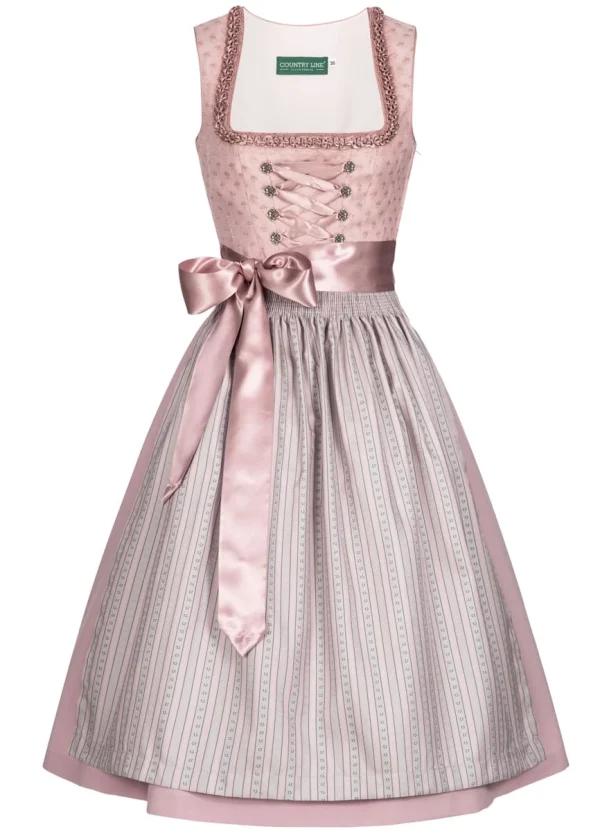 Country Line Midi Dirndl In Rosa 1