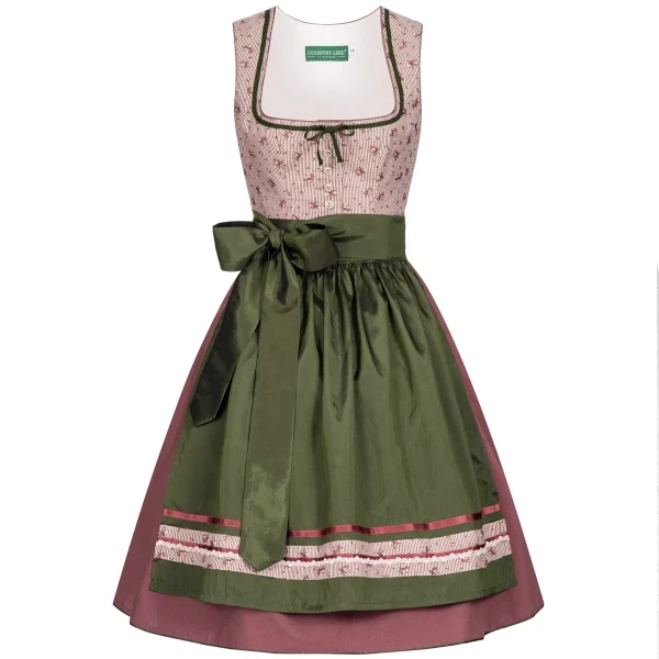 Country Line Midi Dirndl In Rose 3