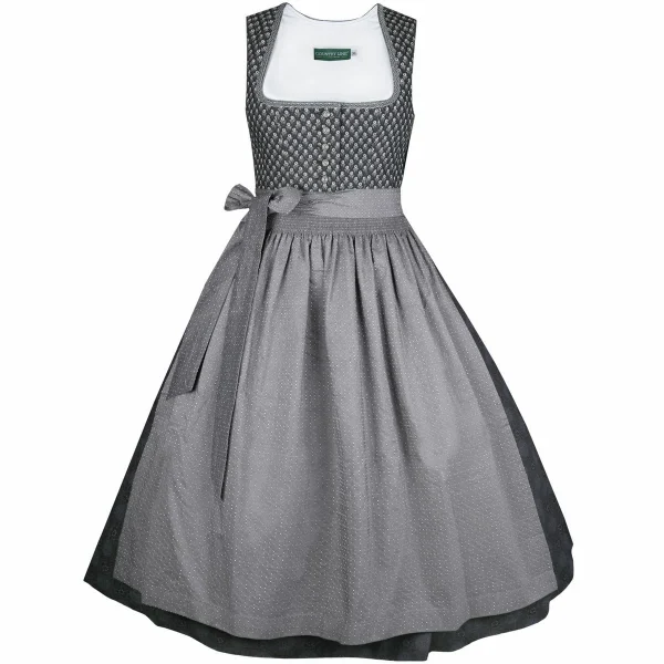 Country Line Midi Dirndl In Schwarz 3