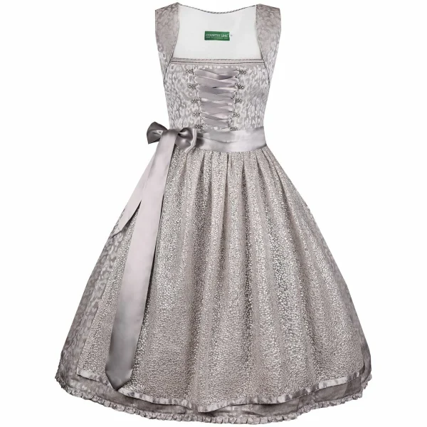 Country Line Midi Dirndl In Silber 3