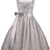 Country Line Midi Dirndl In Silber 20