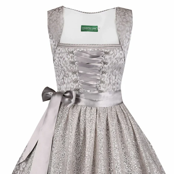 Country Line Midi Dirndl In Silber 4