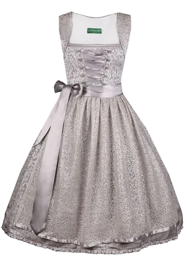 Country Line Midi Dirndl In Silber 1