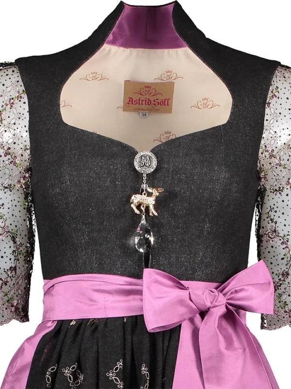 Dirndl Couture By Astrid Söll Dirndl “Frühlingstraum” In Schwarz/ Lila 4