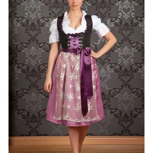 Edelnice Dirndl “Alpentraum” In Schwarz/ Beere 9