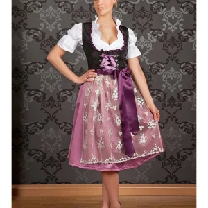 Edelnice Dirndl “Alpentraum” In Schwarz/ Beere 11