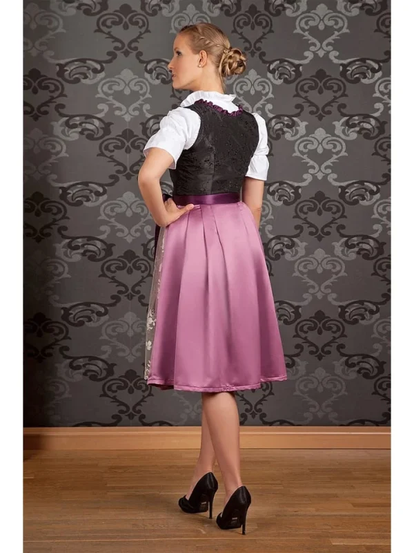 Edelnice Dirndl “Alpentraum” In Schwarz/ Beere 5