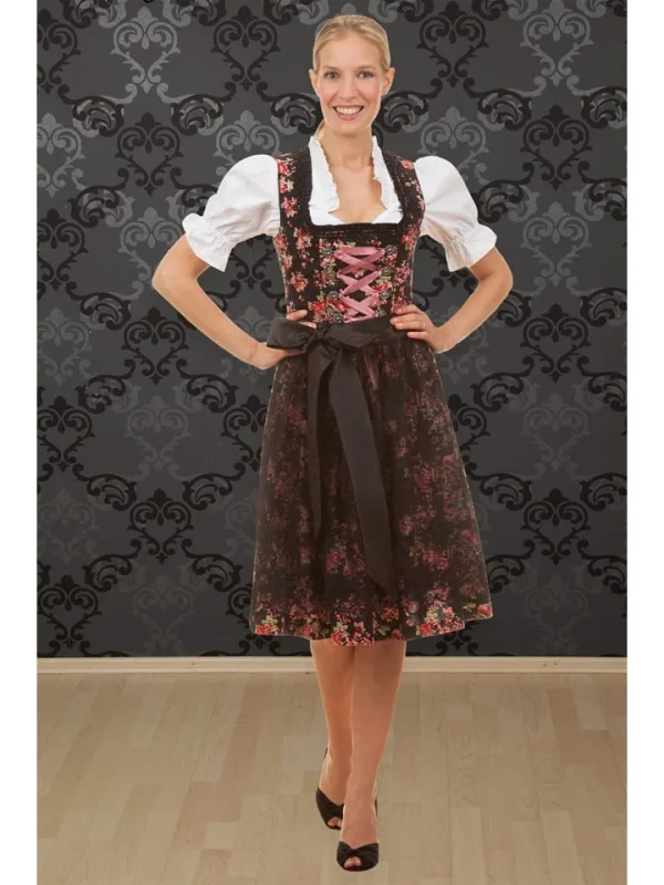 Edelnice Dirndl “Estefania” In Schwarz/ Bunt 3