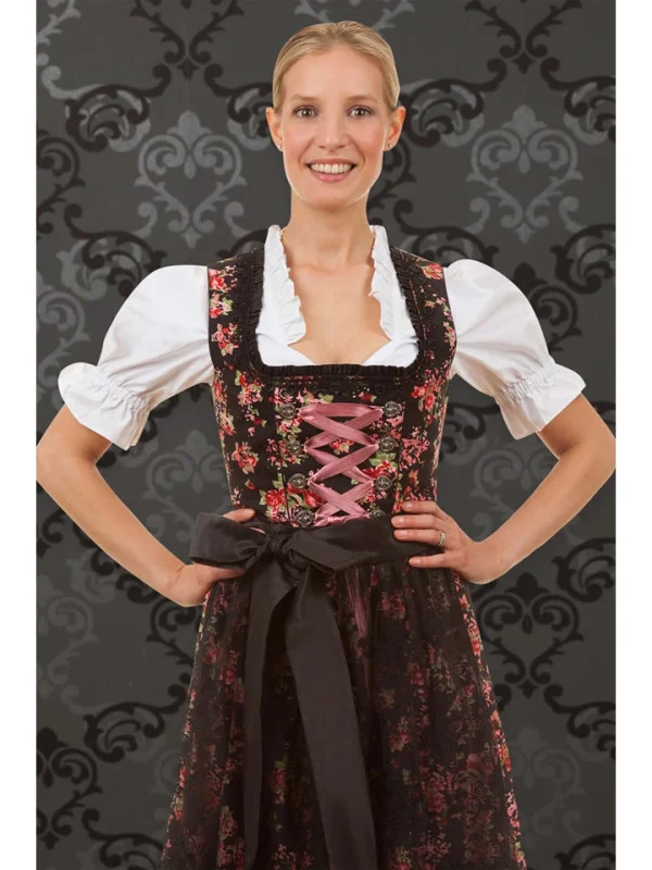 Edelnice Dirndl “Estefania” In Schwarz/ Bunt 5