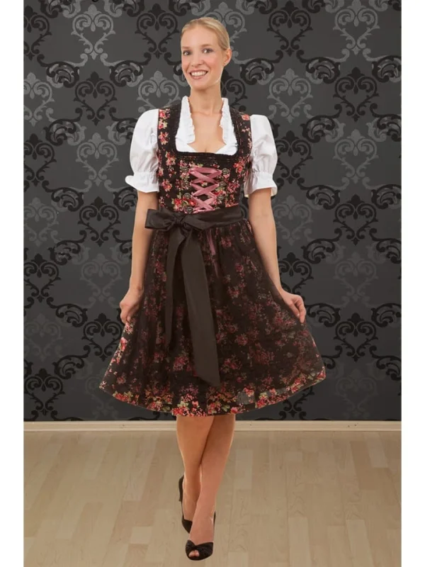 Edelnice Dirndl “Estefania” In Schwarz/ Bunt 1