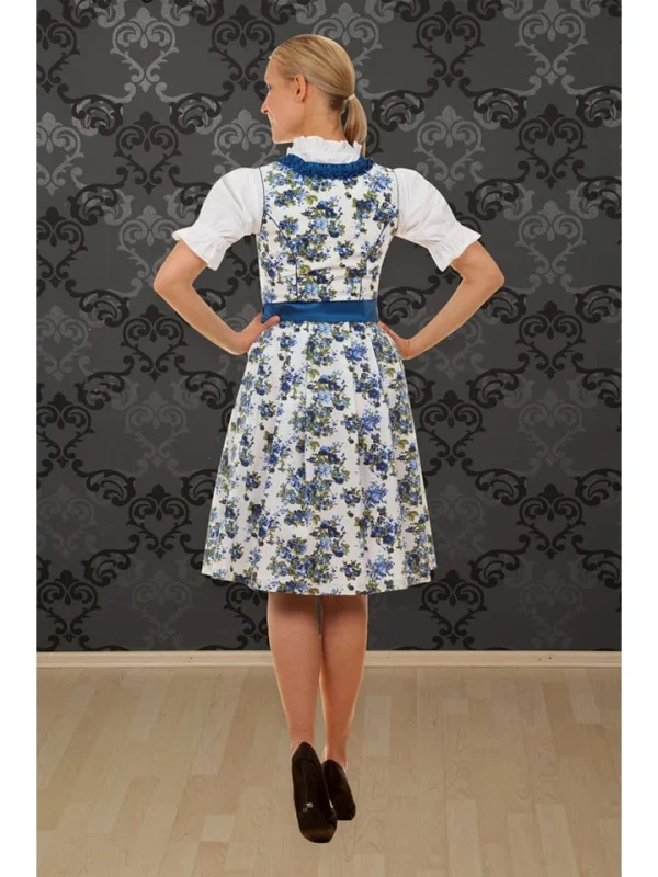 Edelnice Dirndl “Estefania” In Weiß/ Blau 4