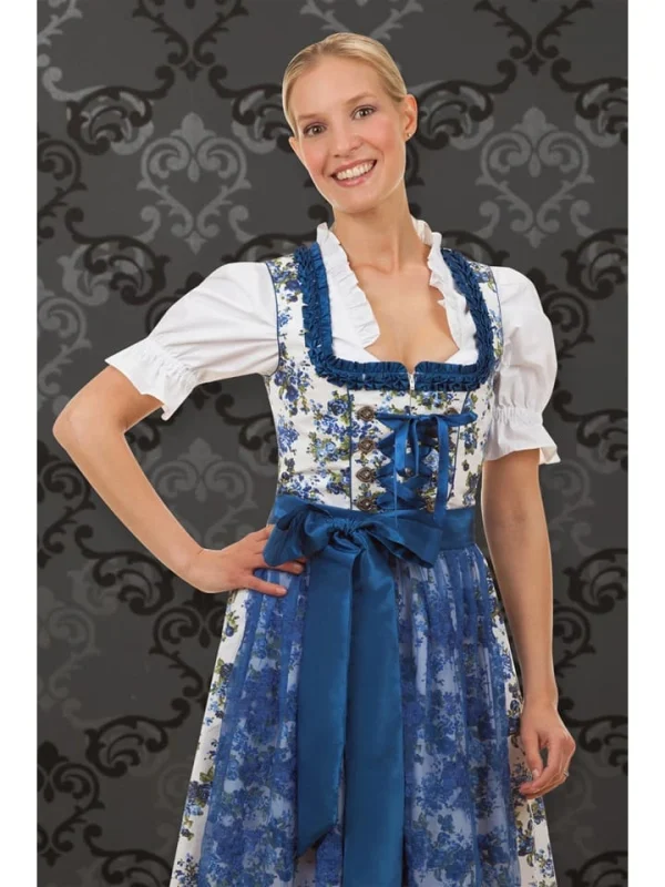 Edelnice Dirndl “Estefania” In Weiß/ Blau 5