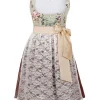 Edelnice Dirndl In Beige/ Hellbraun/ Weiß 25