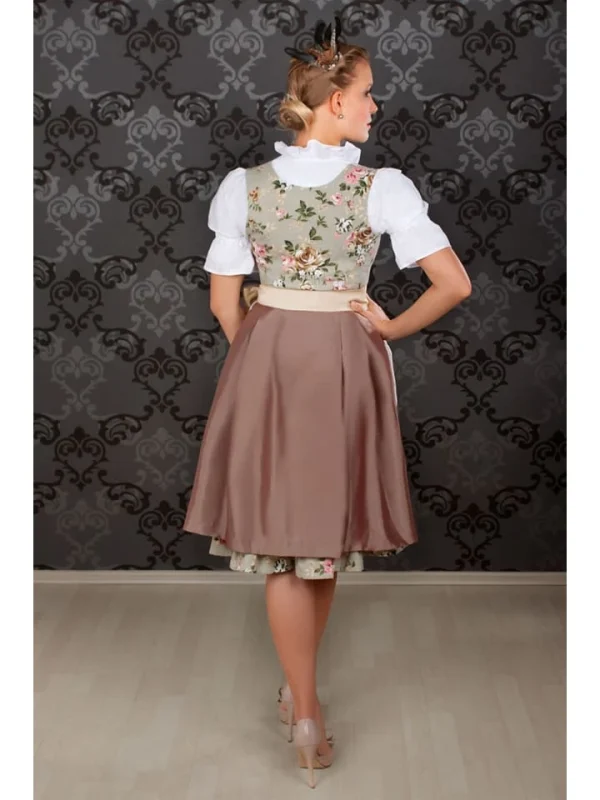 Edelnice Dirndl In Beige/ Hellbraun/ Weiß 5