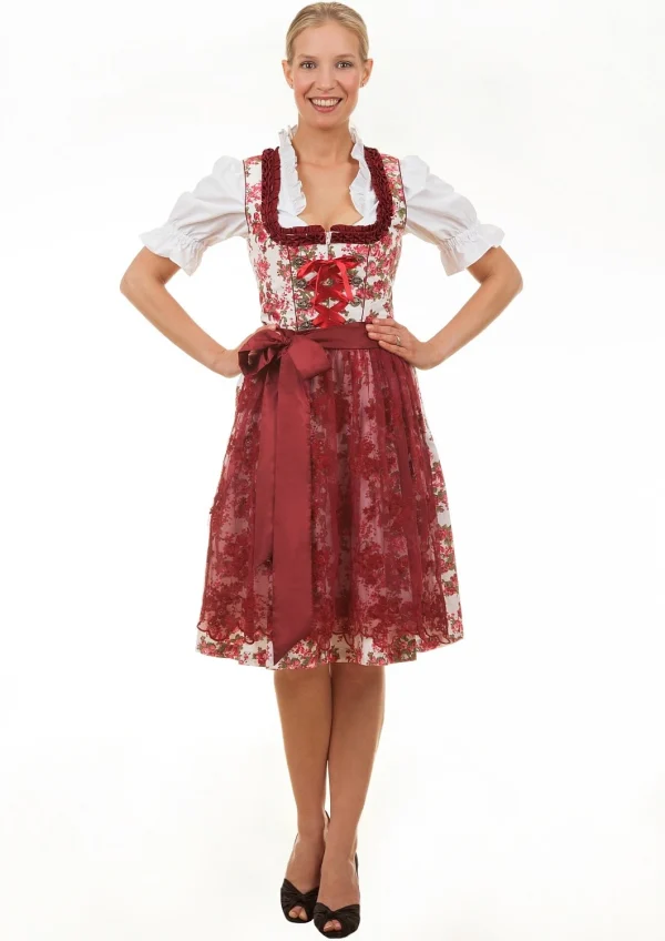 Edelnice Midi Dirndl 2-teilig Estefania In Rot 3