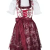 Edelnice Midi Dirndl 2-teilig Estefania In Rot 28