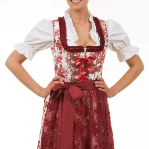 Edelnice Midi Dirndl 2-teilig Estefania In Rot 12