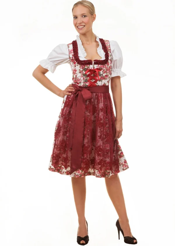 Edelnice Midi Dirndl 2-teilig Estefania In Rot 6