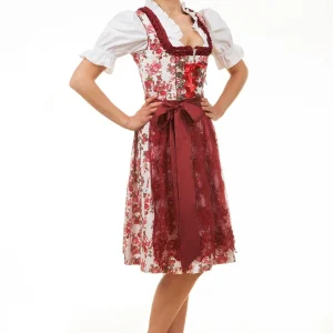 Edelnice Midi Dirndl 2-teilig Estefania In Rot 18