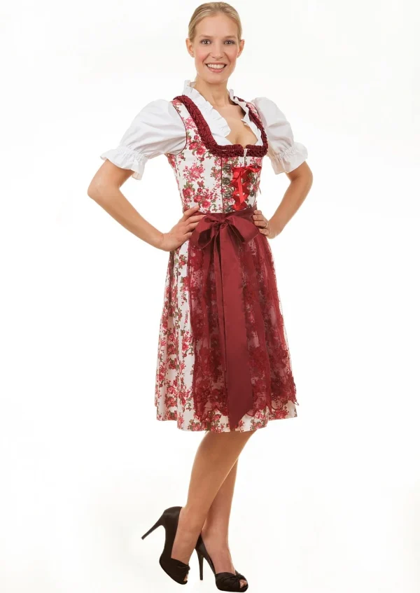 Edelnice Midi Dirndl 2-teilig Estefania In Rot 7