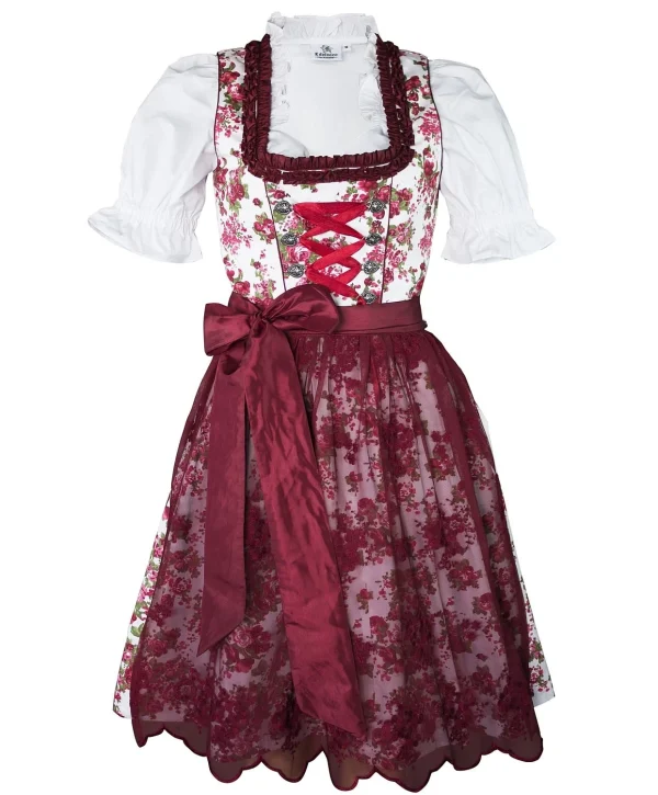 Edelnice Midi Dirndl 2-teilig Estefania In Rot 1