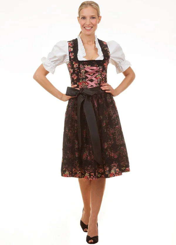 Edelnice Midi Dirndl 2-teilig Estefania In Schwarz 5