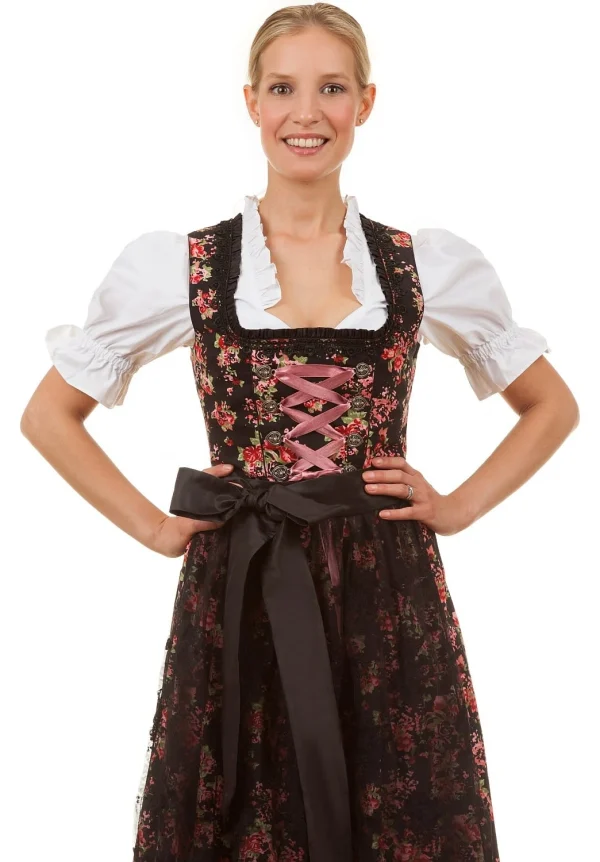 Edelnice Midi Dirndl 2-teilig Estefania In Schwarz 7